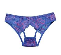 Generico Sexy per Donne Mutande Mutandine da Donna in Pizzo/Cotone Sottili Perizoma Vita Alta con Strass Tanga Sexy Donna Seducente A Filo Solid Color Cotone Morbido Traspirante Intimo