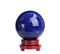Generico Sfera di Cristallo Blu con Supporto, Sfera di Cristalli Naturali, Sfera di Gemma, Meditazione, Stregoneria, Decorazione per la Casa e Decorazione di Halloween,180mm/7.08in
