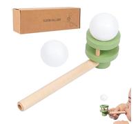Generico Sfera galleggiante per cerbottana 15x5 cm | Palla galleggiante in legno | Giocattolo per l'equilibrio e allenatore per la respirazione per bambini, gioco per pensare al cervello, include 2