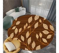 Generico Sfondo In Legno Rami E Foglie Di Alberi Tappeto Salotto Rotondo Buio Camera Da Letto Tappeti Rotondo, Cucina Antiscivolo Lavabile - Per Tavolino Da Salotto Bagno Tappeto Cameretta 120 cm