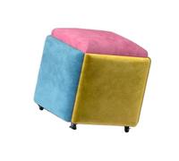 Generico Sgabelli ottomani impilabili con contenitore, sedia quadrata 5 in 1, leggero salvaspazio, for ufficio, balcone, sala giochi, uso domestico(Color 1,35x35x35cm)