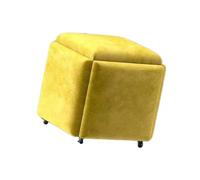 Generico Sgabelli ottomani impilabili con contenitore, sedia quadrata 5 in 1, leggero salvaspazio, for ufficio, balcone, sala giochi, uso domestico(Color 4,35x35x35cm)