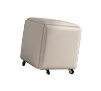 Generico Sgabelli ottomani impilabili impilabili, cubo di posti a sedere in pelle PU 5 in 1 con rotelle girevoli, for soggiorno, sala da pranzo, camera da letto(Color 2,35x35cm)