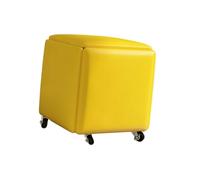 Generico Sgabelli ottomani impilabili impilabili, cubo di posti a sedere in pelle PU 5 in 1 con rotelle girevoli, for soggiorno, sala da pranzo, camera da letto(Color 5,35x35cm)