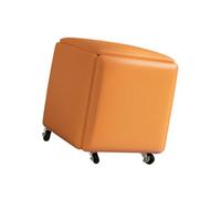 Generico Sgabelli ottomani impilabili impilabili, cubo di posti a sedere in pelle PU 5 in 1 con rotelle girevoli, for soggiorno, sala da pranzo, camera da letto(Color 1,35x35cm)