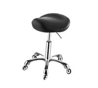Generico Sgabello A Sella, Con Rotelle Regolabile 44-58 Cm,for Ufficio Di Laboratorio Clinica Massaggio Del Salone(Black)