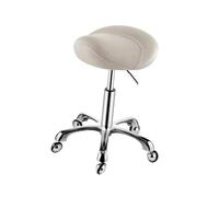 Generico Sgabello A Sella, Con Rotelle Regolabile 44-58 Cm,for Ufficio Di Laboratorio Clinica Massaggio Del Salone(White)