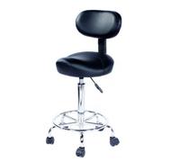 Generico Sgabello A Sella Con Supporto For La Schiena, Sgabello Regolabile Idraulicamente, For La Clinica Del Dentista Medico Della Spa Del Tatuaggio Del Salone(Black)