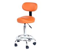 Generico Sgabello A Sella Con Supporto For La Schiena, Sgabello Regolabile Idraulicamente, For La Clinica Del Dentista Medico Della Spa Del Tatuaggio Del Salone(Orange)
