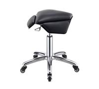 Generico Sgabello A Sella Ergonomico,Sedia A Sella Nera Con Ruote,Superficie Del Sedile Trapezoidale,Può Essere Regolato Entro 43-57 Cm,per Salone Di Bellezza For Ufficio