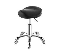 Generico Sgabello A Sella Ergonomico, Sgabello Da Ufficio Girevole Con Ruote, Cuscino Morbido E Confortevole E Altezza Regolabile For Il Salone Home Office(Black)