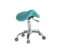 Generico Sgabello A Sella Regolabile Con Ruote Girevoli, A Ergonomico For La Casa, Può Scegliere O Senza Schienale(Blue,58x49-64cm)