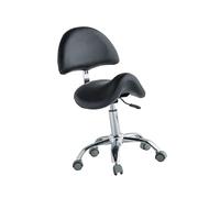 Generico Sgabello A Sella Regolabile Con Ruote Girevoli, A Ergonomico For La Casa, Può Scegliere O Senza Schienale(White,58x49-64+29cm)