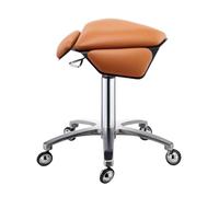 Generico Sgabello A Sella, Sedia Da Salone Girevole E Sollevabile A 360°, Sedia Ergonomica A Sella, Altezza Regolabile 43-57 Cm, For Clinica Domestica, Ufficio(Orange)
