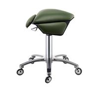 Generico Sgabello A Sella, Sedia Da Salone Girevole E Sollevabile A 360°, Sedia Ergonomica A Sella, Altezza Regolabile 43-57 Cm, For Clinica Domestica, Ufficio(Green)