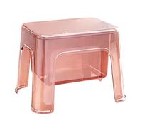 Generico Sgabello da Doccia - Portaoggetti da Doccia Panchetta Portatile Trasparente - Sgabello per con Seduta | per Angolo, Comodino, Vanità, Cucina, Casa