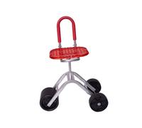 Generico Sgabello da Giardinaggio con Ruote E Sedile Girevole Regolabile A 360°, Giardino Pieghevole 2, for Prato Cortile(Red)