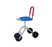 Generico Sgabello da Giardinaggio con Ruote E Sedile Girevole Regolabile A 360°, Giardino Pieghevole 2, for Prato Cortile(Blue)