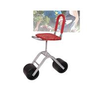 Generico Sgabello da Giardinaggio con Ruote E Seduta Girevole Regolabile A 360°, for in Terrazza(Red)