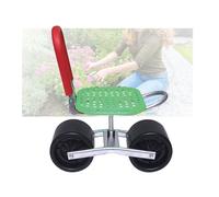 Generico Sgabello da Giardinaggio con Ruote,Portata 150 kg,Altezza Regolabile,Assistente da Giardino con Schienale Pieghevole,for Cortile E Patio(Green,2 Wheels)