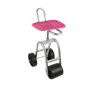 Generico Sgabello da Giardinaggio con Ruote, Portata 150 kg, Carrello da Giardinaggio Regolabile in Altezza 45-59 Cm, for Cortile, Patio E Prato.(3 Wheels)
