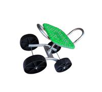 Generico Sgabello da Giardino con 4 Ruote,Girevole A 360°,Facile da Spostare,Assistente da Giardinaggio Portatile E Leggero,for Balconi,Frutteti E Fattorie.(Green)