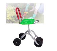 Generico Sgabello da Giardino con Ruote,Altezza Regolabile 36-48 Cm,Carrello da Giardinaggio con Ruote,Portata 150 kg,for Fattorie E Case.(Green)