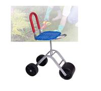 Generico Sgabello da Giardino con Ruote,Altezza Regolabile 36-48 Cm,Carrello da Giardinaggio con Ruote,Portata 150 kg,for Fattorie E Case.(Blue)