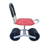 Generico Sgabello da Giardino con Ruote, Altezza Regolabile 360° Girevole Metallo, Sgabello da Esterno su Ruote, per Giardinaggio, Piantagione, Potatura, Lavori su Prato e Cortile per Anziani