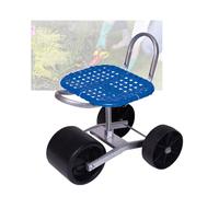 Generico Sgabello da Giardino con Ruote,Assistente for Giardinaggio,2/3/4 Ruote,Altezza Regolabile 22-36 Cm,Portata 150 kg,for Frutteti E Aziende Agricole.(Blue,3 Wheels)