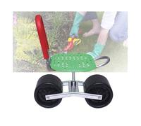 Generico Sgabello da Giardino con Ruote,Assistente for Giardinaggio con Schienale Pieghevole,Portata 150 kg,Altezza Regolabile 22-36 Cm,for Frutteti E Fattorie.(Green,2 Wheels)