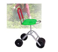 Generico Sgabello da Giardino con Ruote,Ausilio for Giardinaggio con Ruote E Supporto for 150 kg,Altezza Regolabile 36-48 Cm,for Aziende Agricole Domestiche(Green,3 Wheels)