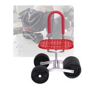 Generico Sgabello da Giardino con Ruote, Ausilio for Giardinaggio, Portata 150 kg, Altezza Regolabile 22-36 Cm, for Frutteti E Fattorie.(Red)
