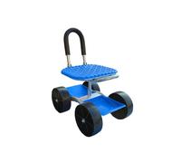 Generico Sgabello da Giardino con Ruote,Ausilio for Il Giardinaggio,Altezza Regolabile da 23 A 35 Cm,con Cestino Portaoggetti,for Fattorie E Case.(4 Wheels)