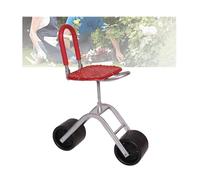 Generico Sgabello da Giardino con Ruote, Sedile Girevole Rialzato for Giardinaggio, Portata 150 kg, Altezza Regolabile 36-48 Cm, for Fattorie E Case.(Red,2 Wheels)