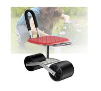 Generico Sgabello da Giardino con Ruote,Seduta Girevole A 360°,Carrello da Giardinaggio,Portata 150 kg,Altezza Regolabile 20-33 Cm,for Cortile E Patio.(Red)