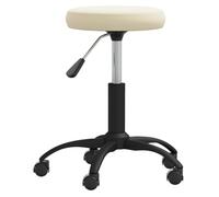 Generico Sgabello da Massaggio in Velluto Crema,Crema,3.95kg,3085737