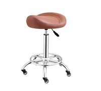 Generico Sgabello Da Sella Con Rotelle Sgabello Girevole Regolabile In Pelle PU Con Sedia Da Salone Con Ruote, For Massaggi In Salone, Cucina Domestica, Clinica(Color1)