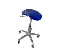 Generico Sgabello Da Sella Con Ruote, Altezza Regolabile Da 40 A 55 Cm, Seduta Comoda, Adatto For Salone, Casa, Ufficio, Negozio, Scuola(Blue)