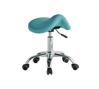 Generico Sgabello da sella con ruote, sedia girevole da ufficio regolabile in altezza, for salone di bellezza, clinica for tatuaggi e spa(Color1)