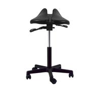 Generico Sgabello Da Sella, Sedia Da Sella Divisa In Due Pezzi, Inclinabile Con Piedini In Lega Di Alluminio, Altezza Regolabile, For Salone, Spa, Massaggi, Tatuaggi