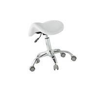 Generico Sgabello Ergonomico Con Ruote, Sedia Girevole Regolabile In Altezza 49-64 Cm, Portata 200 Kg, For Casa, Ufficio, Salone(White)