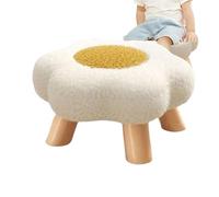Generico Sgabello Flower - Pouf in poliestere da 12 pollici | Sotto la scrivania Step Ottoman | Sedile decorativo per dormitorio, asilo e decorazioni per la casa