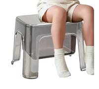 Generico Sgabello per doccia | Portaoggetti da Doccia Panchetta Portatile Trasparente | Sedile per Doccia | per Angolo Trucco, Contenitore per Casa, Bagno, Cucina, Comodino