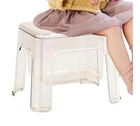 Generico Sgabello per Doccia,Portaoggetti da Doccia Panchetta Portatile Trasparente | Sgabelli da doccia per anziani - per Bagno Angolo Salotto Contenitore Casa