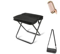 Generico Sgabello pieghevole da zaino, mini sgabello pieghevole da esterno con borsa per il trasporto, sedia portatile Slacker, portata fino a 120 kg per pesca, viaggi, picnic e campeggio (C, S)