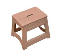 Generico Sgabello pieghevole leggero e addensato, campeggio portatile for all'aperto(L-Pink)