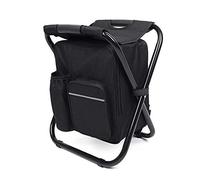 Generico Sgabello pieghevole Sedia zaino portatile con borsa termica isolata per campeggio pesca trekking spiaggia picnic viaggio