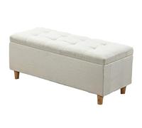 Generico Sgabello portaoggetti, contenitore pieghevole per coperte e poggiapiedi, panca imbottita multifunzionale per camera da letto, soggiorno e ingresso