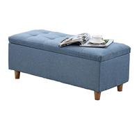 Generico Sgabello portaoggetti, contenitore pieghevole per coperte e poggiapiedi, panca imbottita multifunzionale per camera da letto, soggiorno e ingresso